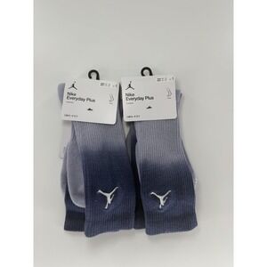 Nike Jordan Jumpman Indigo Navy Gradient 2 Pairs Socks HJ2446-410 Mens L 8-12